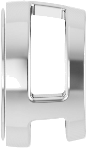 Pakabukas „Round Bezel-Set Slide“ 950 Platinos Round 7.5mm (3)