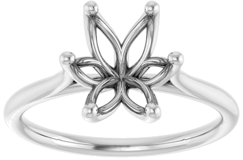 Sužadėtuvių Žiedas „Solitaire“ 585 Baltojo Aukso Oval 10mm x 8mm (3)