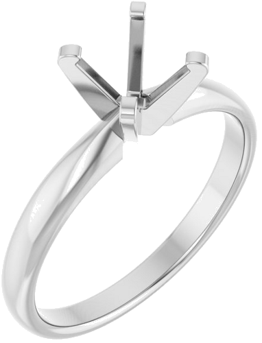 Sužadėtuvių Žiedas „Solitaire“ 585 Baltojo Aukso Square 4.5mm (1)