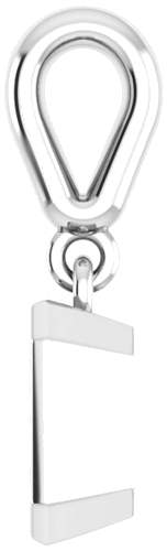 Sterling Silver  6x4 mm Emerald Pendant Mounting (3)