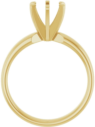 14K Yellow 7 mm Round Solitaire Engagement Ring Mounting (2)