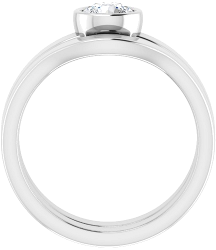 10K White 5.2 mm Round Solitaire Engagement Ring Mounting (7)