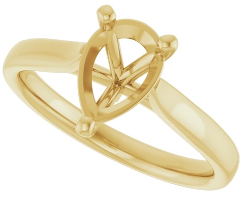 Sužadėtuvių Žiedas 10k yellow gold Pear 9mm x 6mm (5)