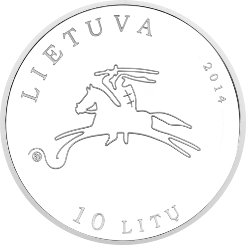 2014 Сребърна монета от 10 лита на Kinas Lietuva (2)