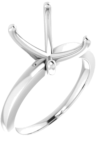 Sužadėtuvių Žiedas „Solitaire“ 585 Baltojo Aukso Emerald 10mm x 8mm (1)