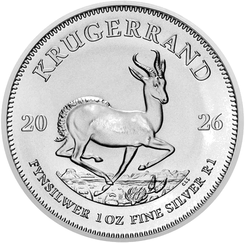 1 oz Крюгерранд 2026 Южная Африка серебряная монета (1)