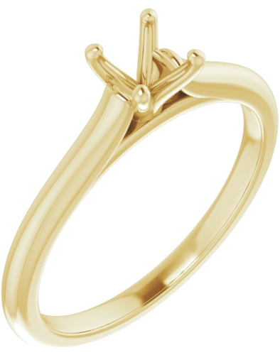 14K Yellow 4.8 mm Round Solitaire Engagement Ring Mounting (1)