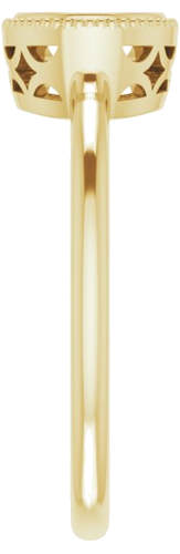 Sužadėtuvių Žiedas „Bezel-Set Solitaire“ 585 Geltonojo Aukso Round 5.8mm (4)