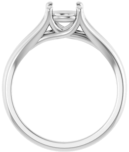 14K White 6.5 mm Round Solitaire Engagement Ring Mounting (2)