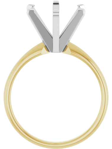 Sužadėtuvių Žiedas „Solitaire“ 585 Baltojo Ir Geltonojo Aukso Oval 12mm x 10mm (2)