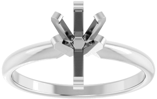 14K White 9 x 5.5 mm Pear Solitaire Engagement Ring Mounting (3)