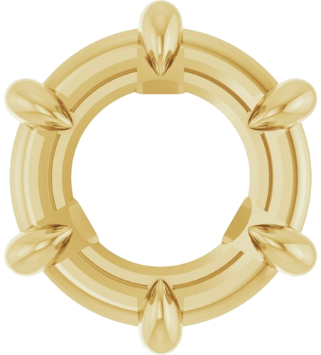 14K Yellow 7 mm Round Slide Pendant Mounting (1)