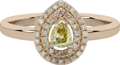 Rose gold ring with natural Fancy diamonds (1)