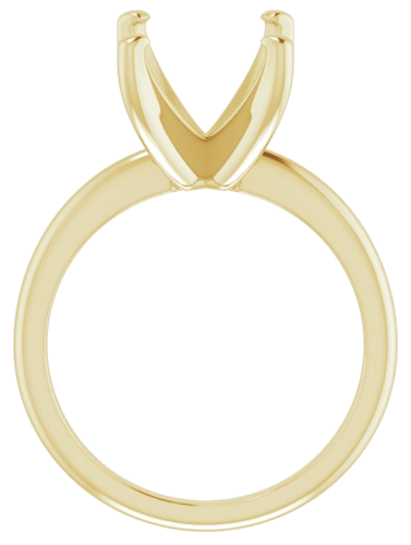 14K Yellow  14x10 mm Oval Solitaire Engagement Ring Mounting (2)