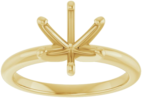 Sužadėtuvių Žiedas „Solitaire“ 585 Geltonojo Aukso Round 8.2mm (3)