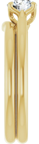 14K Yellow  5.2 mm Round Solitaire Engagement Ring Mounting (9)