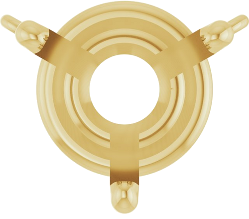 14K Yellow 7.5 mm Round 3-Prong Necklace Center (1)