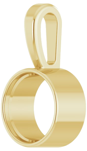 14K Yellow 5 mm Round Bezel-Set Solitaire Pendant Mounting (2)