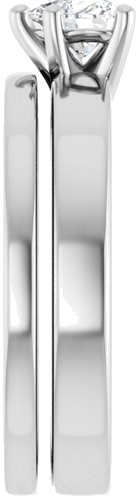 Sužadėtuvių Žiedas „Solitaire“ 417 Baltojo Aukso Heart Shape 5mm (5)
