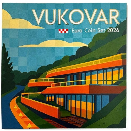 Horvātija 2026 Vukovaras eiro monētu BU komplekts (2)