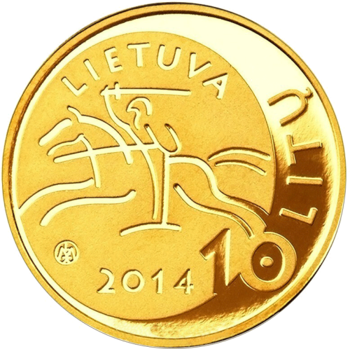 2014 Литва Златна монета от 10 литаса BALTISTIKA (2)