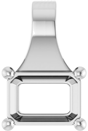 Pakabukas „Solitaire“ 925 Sidabro Emerald 7mm x 5mm (1)