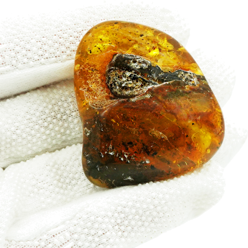 22,70 g Amber Nugget with fly inclusion (2)