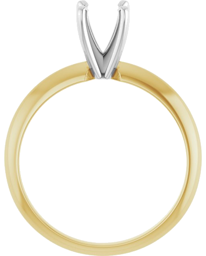 Sužadėtuvių Žiedas „Light Solitaire“ 585 Baltojo Ir Geltonojo Aukso Round 5.7mm x 6mm (2)