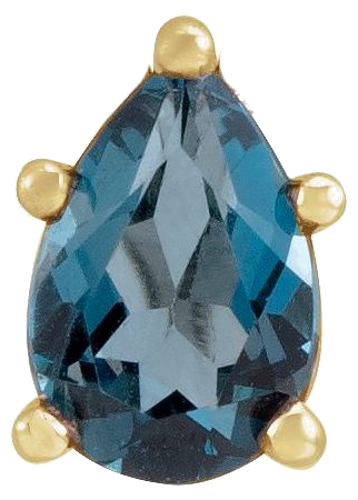 14K Yellow 8x5 mm Pear Solitaire Slide Pendant Mounting (4)