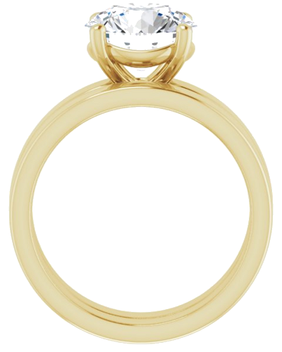 Sužadėtuvių Žiedas „Solitaire“ 585 Geltonojo Aukso Round 9mm (7)