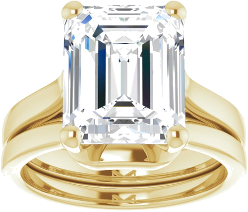 Sužadėtuvių Žiedas „Solitaire“ 585 Geltonojo Aukso Emerald 11mm x 9mm (8)