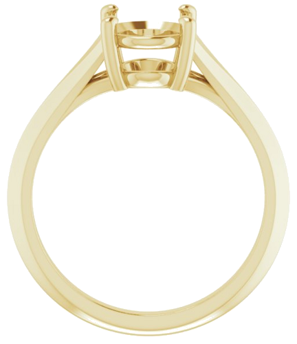 14K Yellow 9x7 mm Oval Solitaire Engagement Ring Mounting (2)
