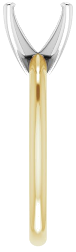 Sužadėtuvių Žiedas „Solitaire“ 585 Baltojo Ir Geltonojo Aukso Round 8.8mm (4)