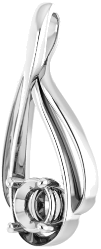 10K White  5.5 mm Round Pendant Mounting (2)