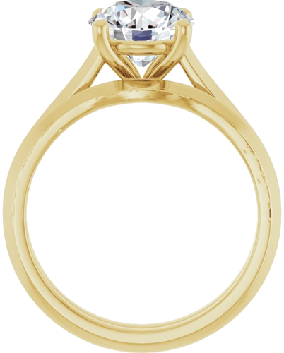 14K Yellow 8 mm Round Solitaire Engagement Ring Mounting (7)