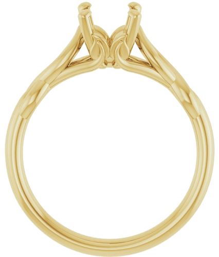 14K Yellow  8x6 mm Oval Solitaire Engagement Ring Mounting (2)