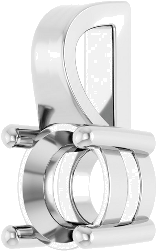 Pakabukas „Solitaire“ 950 Platinos Round 5.8mm (2)