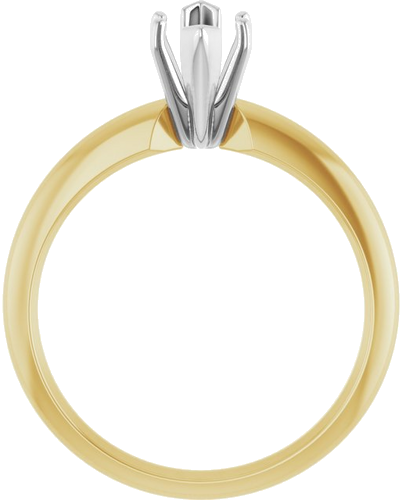 Sužadėtuvių Žiedas „V-End Solitaire“ 585 Baltojo Ir Geltonojo Aukso Marquise 9.3mm x 4.5mm (2)