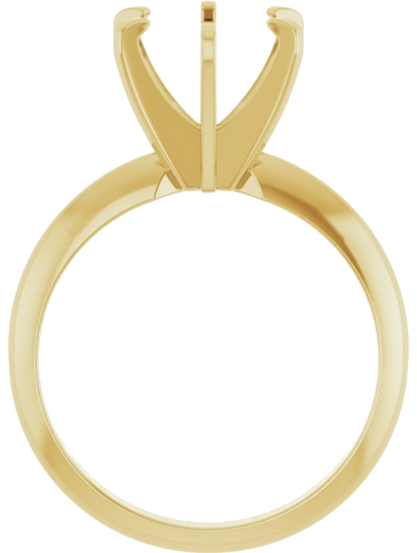 14K Yellow 8.2 mm Round Engagement Ring Mounting (2)