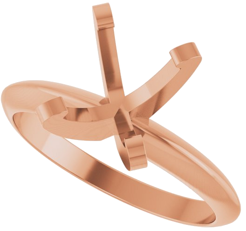 Sužadėtuvių Žiedas „Solitaire“ 585 Rožinis Aukso Oval 9mm x 7mm (5)