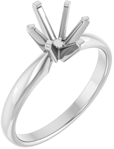 Sužadėtuvių Žiedas „Solitaire“ 585 Baltojo Aukso Oval 8mm x 6mm (1)