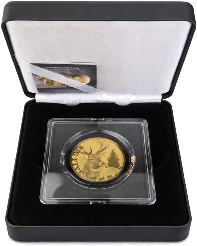 1/200 oz Big Five Deer 5000 frankų Čadas auksinė moneta (1)