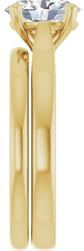 18K Yellow 8x6 mm Oval Engagement Ring Mounting (9)