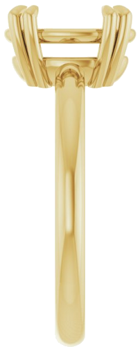 14K Yellow 10x8 mm Oval Solitaire Engagement Ring Mounting (4)