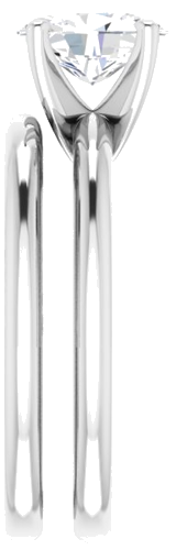 Sužadėtuvių Žiedas „Solitaire“ 585 Baltojo Aukso Oval 8mm x 6mm (9)