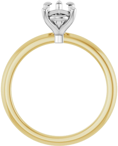 Sužadėtuvių Žiedas 585 Baltojo Ir Geltonojo Aukso Pear Shape 9mm x 6mm (2)