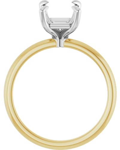 Sužadėtuvių Žiedas „Solitaire“ 585 Baltojo Ir Geltonojo Aukso Emerald 9mm x 7mm (2)