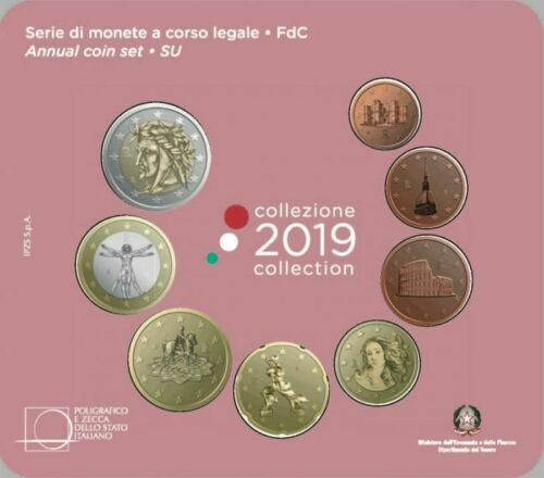2019 Italija Euro monetų BU rinkinys (2)