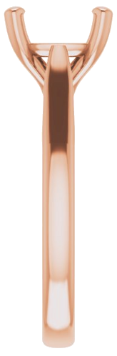 14K Rose 8 mm Cushion Engagement Ring Mounting (4)