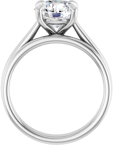 14K White  8.2 mm Round Solitaire Engagement Ring Mounting (7)